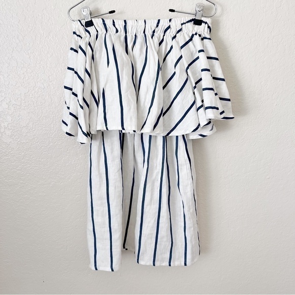 Faithfull the brand striped linen strapless dress size Small - Picture 12 of 15